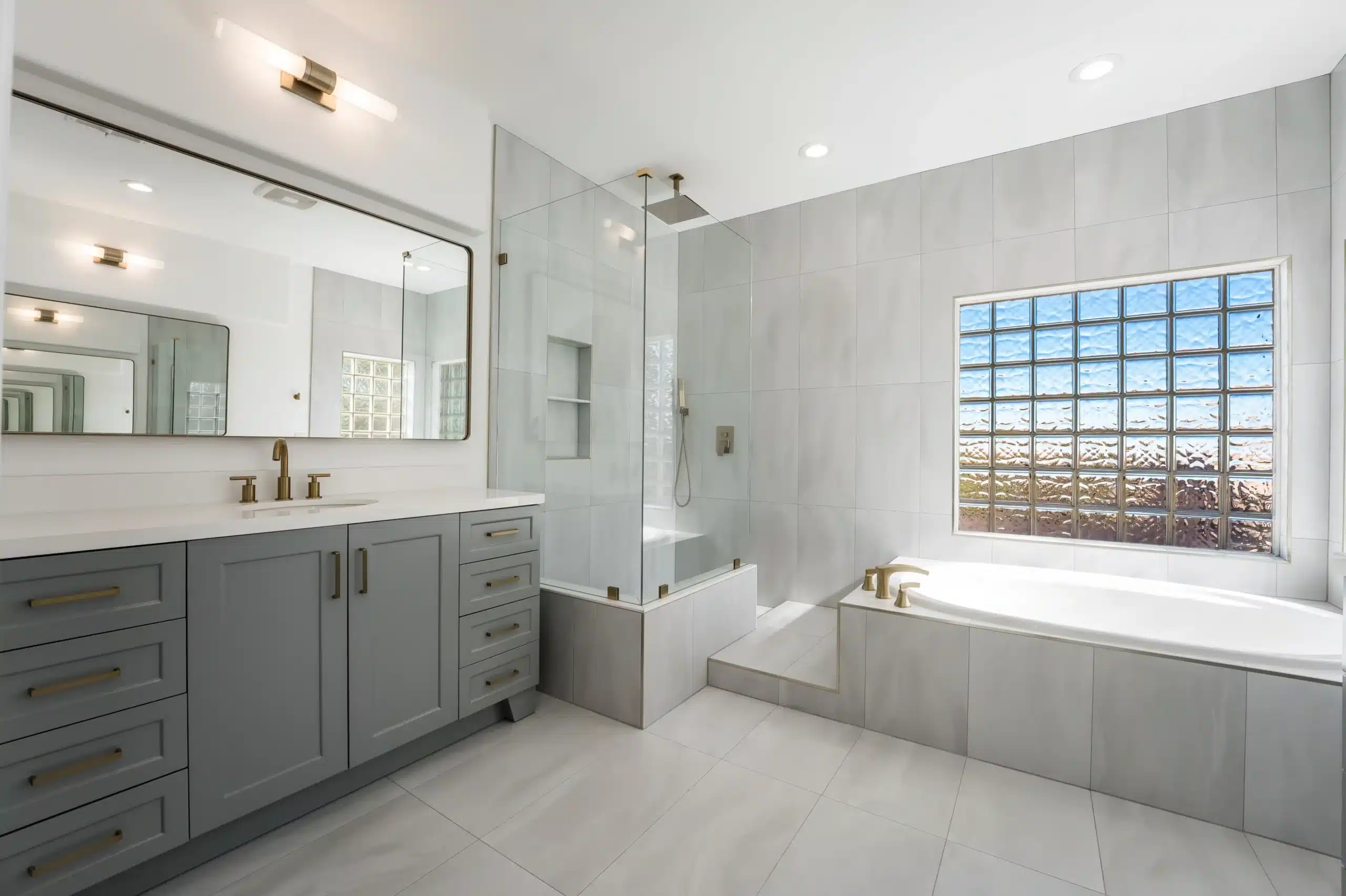 Stylish double vanity installation showcasing Kitchen and Bathroom Remodeling in Centennial Hills with premium fixtures and storage