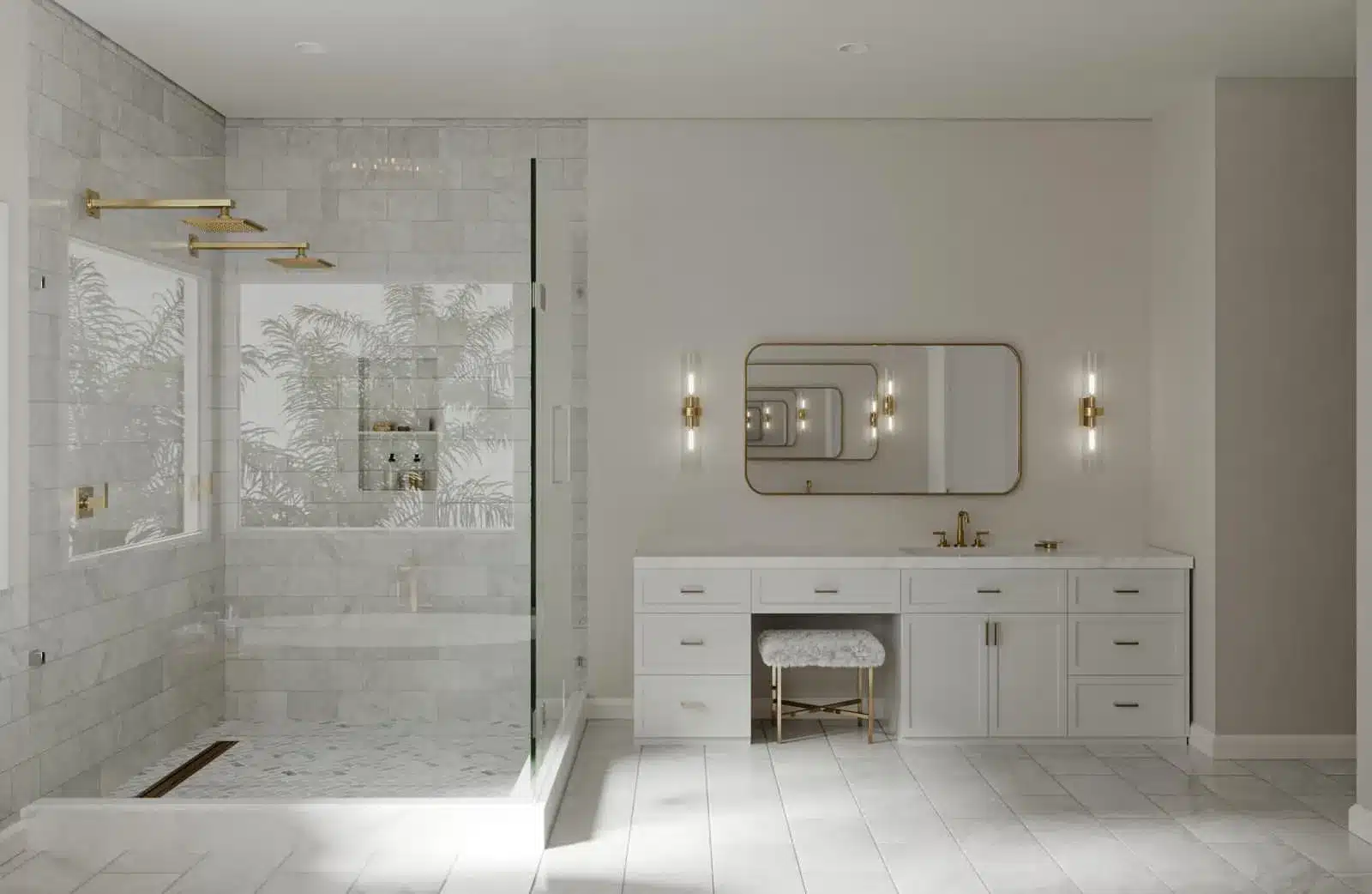 Modern walk-in shower installation featuring Kitchen and Bathroom Remodeling in Paradise